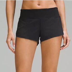 Black Lululemon shorts with back zip pocket